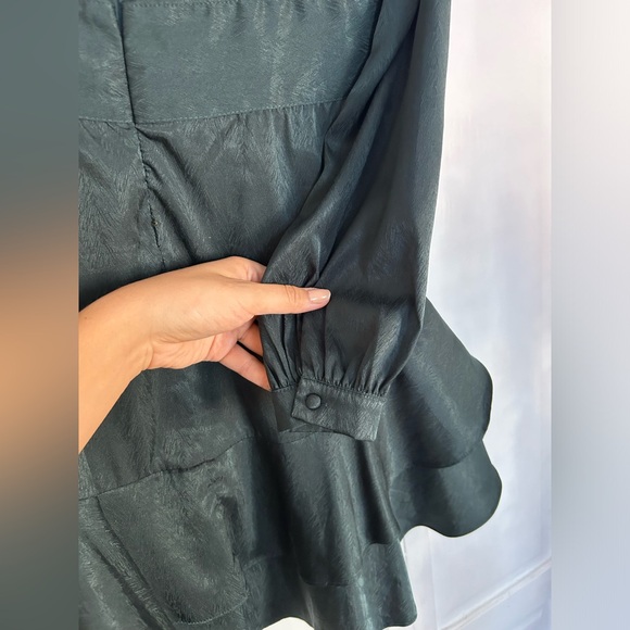 Formal Emerald Ruffle Romper - Picture 6 of 8